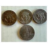 Set of 4 Kennedy Half Dollar Coins 1972, 1974, 1776-1976 Set of 4 Kennedy Half Dollar Coins 1972, 1974, 1776-1976