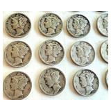 Lot of 20 Circulated Mercury Dimes Assorted Dates Lot of 20 Circulated Mercury Dimes Assorted Dates