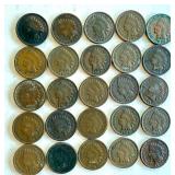 Collection of 25 Circulated Indian Head Pennies Collection of 25 Circulated Indian Head Pennies