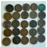 Collection of 25 Circulated Indian Head Pennies Collection of 25 Circulated Indian Head Pennies