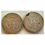 Pair of 1964 Kennedy Silver Half Dollars Pair of 1964 Kennedy Silver Half Dollars