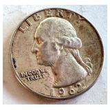 Set of 5 Washington Silver Quarters 1934-1962 Set of 5 Washington Silver Quarters 1934-1962