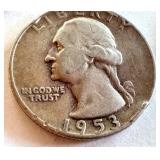 Set of 5 Washington Silver Quarters 1934-1962 Set of 5 Washington Silver Quarters 1934-1962