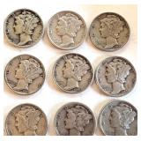 Set of 20 Circulated Mercury Dimes Mixed Years Set of 20 Circulated Mercury Dimes Mixed Years