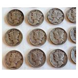 Set of 20 Circulated Mercury Dimes Mixed Years Set of 20 Circulated Mercury Dimes Mixed Years