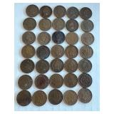 Collection of 35 Indian Head Pennies Assorted Dates Collection of 35 Indian Head Pennies Assorted Dates