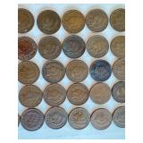 Collection of 35 Indian Head Pennies Assorted Dates Collection of 35 Indian Head Pennies Assorted Dates