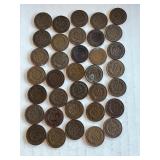 Collection of 35 Indian Head Pennies Assorted Dates Collection of 35 Indian Head Pennies Assorted Dates