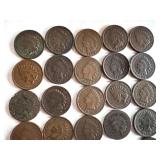 Lot of 35 Circulated Indian Head Pennies Assorted Years Lot of 35 Circulated Indian Head Pennies Assorted Years