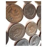 Lot of 35 Circulated Indian Head Pennies Assorted Years Lot of 35 Circulated Indian Head Pennies Assorted Years