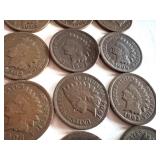 Lot of 35 Circulated Indian Head Pennies Assorted Years Lot of 35 Circulated Indian Head Pennies Assorted Years