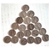 Set of 21 Circulated Mercury Dimes Assorted Dates Set of 21 Circulated Mercury Dimes Assorted Dates