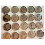 Lot of 45 Pre-1964 Roosevelt Silver Dimes Circulated Lot of 45 Pre-1964 Roosevelt Silver Dimes Circulated