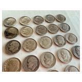 Lot of 45 Pre-1964 Roosevelt Silver Dimes Circulated Lot of 45 Pre-1964 Roosevelt Silver Dimes Circulated