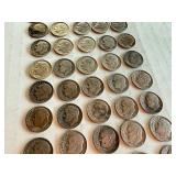Lot of 45 Pre-1964 Roosevelt Silver Dimes Circulated Lot of 45 Pre-1964 Roosevelt Silver Dimes Circulated