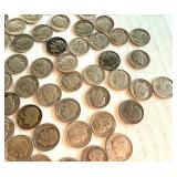 Lot of 67 Circulated Pre-1964 Roosevelt Silver Dimes Lot of 67 Circulated Pre-1964 Roosevelt Silver Dimes