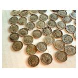 Lot of 67 Circulated Pre-1964 Roosevelt Silver Dimes Lot of 67 Circulated Pre-1964 Roosevelt Silver Dimes