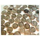 Lot of 67 Circulated Pre-1964 Roosevelt Silver Dimes Lot of 67 Circulated Pre-1964 Roosevelt Silver Dimes