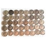 Set of 40 Circulated 90% Silver Roosevelt Dimes 1964 and Earlier Set of 40 Circulated 90% Silver Roosevelt Dimes 1964 and Earlier