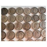 Set of 40 Circulated 90% Silver Roosevelt Dimes 1964 and Earlier Set of 40 Circulated 90% Silver Roosevelt Dimes 1964 and Earlier