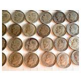 Set of 40 Circulated 90% Silver Roosevelt Dimes 1964 and Earlier Set of 40 Circulated 90% Silver Roosevelt Dimes 1964 and Earlier