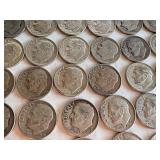 Set of 40 Circulated 90% Silver Roosevelt Dimes 1964 and Earlier Set of 40 Circulated 90% Silver Roosevelt Dimes 1964 and Earlier