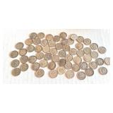 Lot of 60 Assorted Circulated Roosevelt Dimes Lot of 60 Assorted Circulated Roosevelt Dimes
