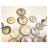 Collection of 45 Vintage Canadian Coins, 1929-1968, Quarters and Dimes Collection of 45 Vintage Canadian Coins, 1929-1968, Quarters and Dimes