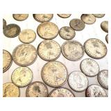 Collection of 45 Vintage Canadian Coins, 1929-1968, Quarters and Dimes Collection of 45 Vintage Canadian Coins, 1929-1968, Quarters and Dimes