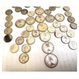 Collection of 45 Vintage Canadian Coins, 1929-1968, Quarters and Dimes Collection of 45 Vintage Canadian Coins, 1929-1968, Quarters and Dimes