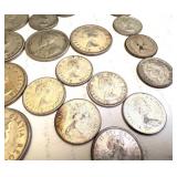 Collection of 45 Vintage Canadian Coins, 1929-1968, Quarters and Dimes Collection of 45 Vintage Canadian Coins, 1929-1968, Quarters and Dimes
