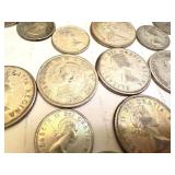 Collection of 45 Vintage Canadian Coins, 1929-1968, Quarters and Dimes Collection of 45 Vintage Canadian Coins, 1929-1968, Quarters and Dimes