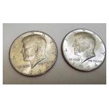 Pair of 1964 Kennedy Half Dollar Coins Pair of 1964 Kennedy Half Dollar Coins