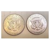 Pair of 1964 Kennedy Half Dollar Coins Pair of 1964 Kennedy Half Dollar Coins