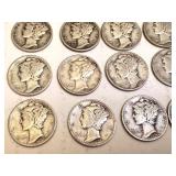 Lot of 25 Circulated Mercury Dimes Assorted Dates Lot of 25 Circulated Mercury Dimes Assorted Dates