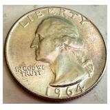 Set of 6 1964 Washington Silver Quarters Set of 6 1964 Washington Silver Quarters