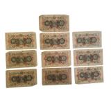 Lot of 10 Japanese Invasion Money 10 Yen Banknotes World War II Era Lot of 10 Japanese Invasion Money 10 Yen Banknotes World War II Era