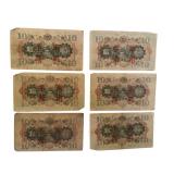 Lot of 10 Japanese Invasion Money 10 Yen Banknotes World War II Era Lot of 10 Japanese Invasion Money 10 Yen Banknotes World War II Era