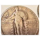2 Standing Liberty Quarters 1925 U.S. Silver Coins 2 Standing Liberty Quarters 1925 U.S. Silver Coins