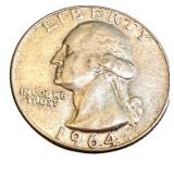 Set of 6 Silver 1964 Washington Quarters Set of 6 Silver 1964 Washington Quarters