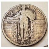 Set of 3 Standing Liberty Quarters 1926 United States Silver Coins Set of 3 Standing Liberty Quarters 1926 United States Silver Coins
