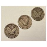Set of 3 1927 Standing Liberty Silver Quarters Set of 3 1927 Standing Liberty Silver Quarters