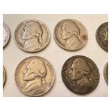 Collection of 20 Jefferson Nickels 1940s-1950s Collection of 20 Jefferson Nickels 1940s-1950s