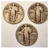 Set of 3 1928 Standing Liberty Quarters Set of 3 1928 Standing Liberty Quarters