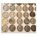 Collection of 40 Vintage Jefferson Nickels 1940s-1950s Collection of 40 Vintage Jefferson Nickels 1940s-1950s