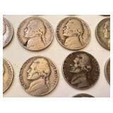 Collection of 40 Vintage Jefferson Nickels 1940s-1950s Collection of 40 Vintage Jefferson Nickels 1940s-1950s