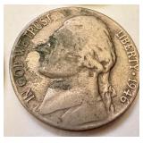 Collection of 40 Vintage Jefferson Nickels 1940s-1950s Collection of 40 Vintage Jefferson Nickels 1940s-1950s