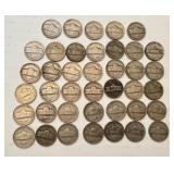 Collection of 40 Vintage Jefferson Nickels 1940s-1950s Collection of 40 Vintage Jefferson Nickels 1940s-1950s