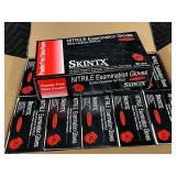 Case of 10 Boxes Skintx XL Black Nitrile Examination Gloves