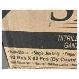 Case of 10 Boxes Skintx XL Black Nitrile Examination Gloves
